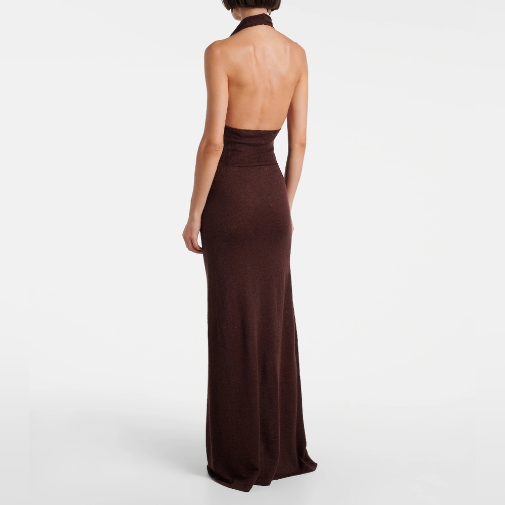Aya Muse Reed Dress In Light Brown - Picture 3 of 10